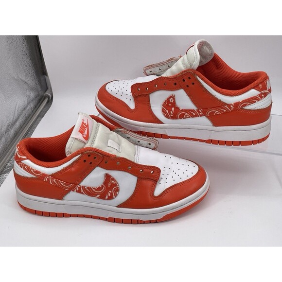 Nike Shoes - Nike Dunk Low Orange Paisley White DH4401-103 Women’s US 7.5 No Laces